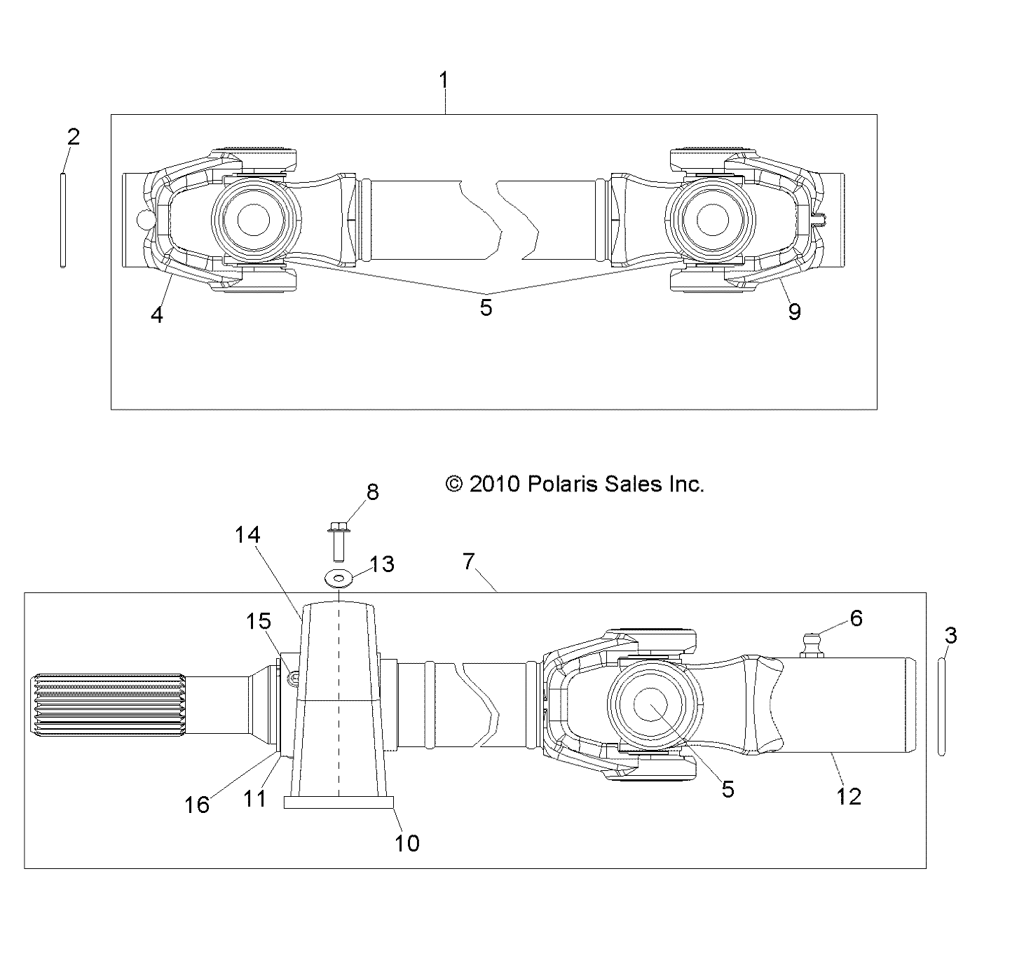 TRANSMISSION ARBRE PROPULSION AVANT POUR RZR 4 800 2014