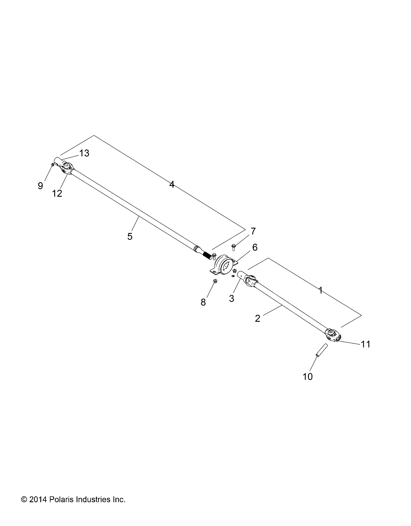 TRANSMISSION ARBRE PROPULSION AVANT POUR RANGER CREW 570 2019