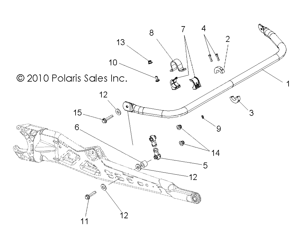 SUSPENSION BARRE DE TORSION ARRIERE POUR RZR 4 XP 900 PS 2013