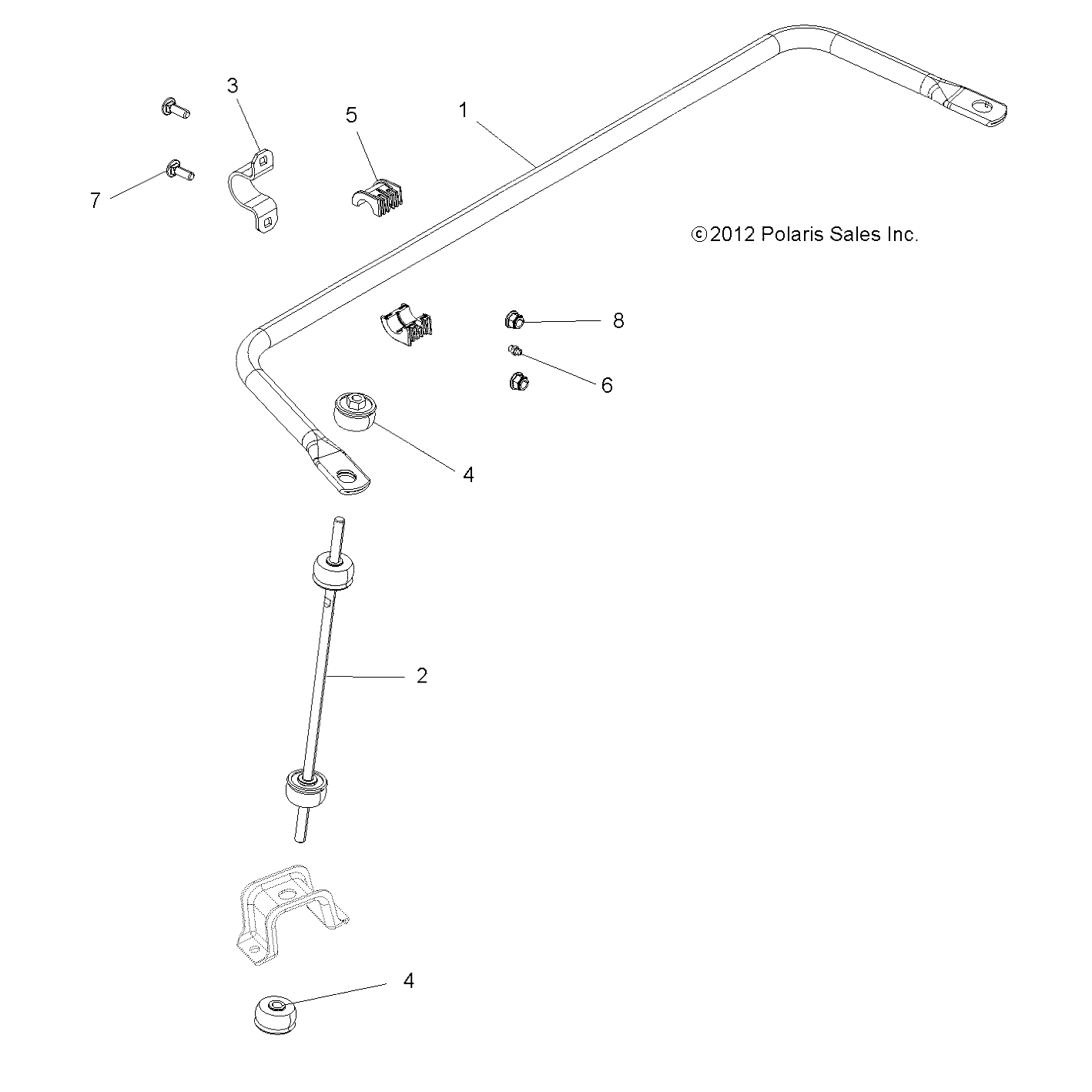 SUSPENSION TORSION BAR REAR POUR RANGER 1000 EPS R03 2023
