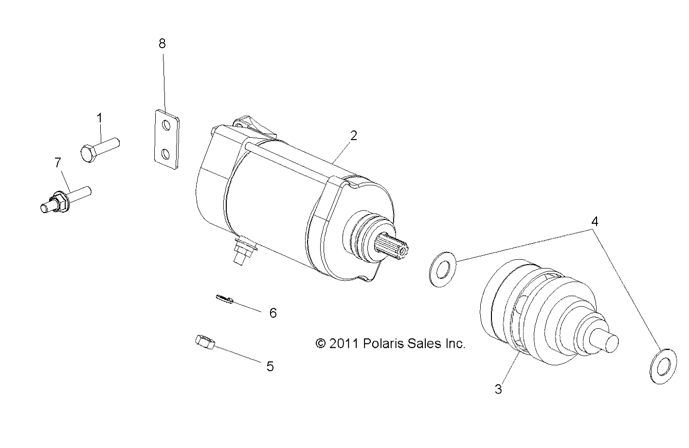 MOTEUR STARTING MOTOR POUR RANGER 800 CREW 2013