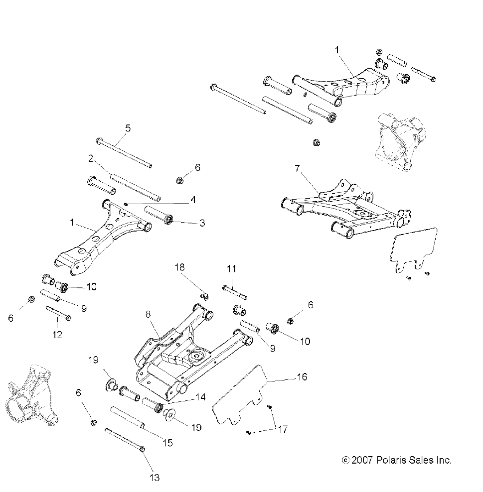 SUSPENSION SUSPENSION ARRIERE POUR RZR 800 EFI 2008