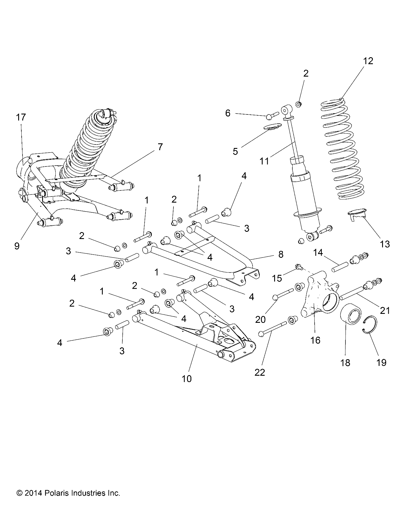 SUSPENSION SUSPENSION ARRIERE POUR RANGER 1000 DIESEL EU 2015