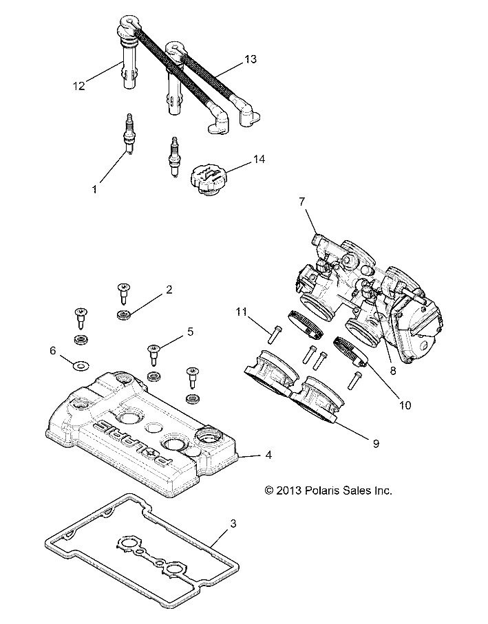 MOTEUR ACCELERATEUR ET COUVERCLE DE SOUPAPES POUR RZR XP 1000 2015