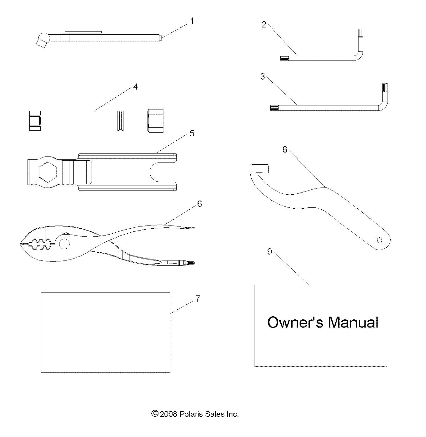 REFERENCES KIT OUTILS ET MANUEL DE LUTILISATEUR POUR RZR 4 INTL 2011