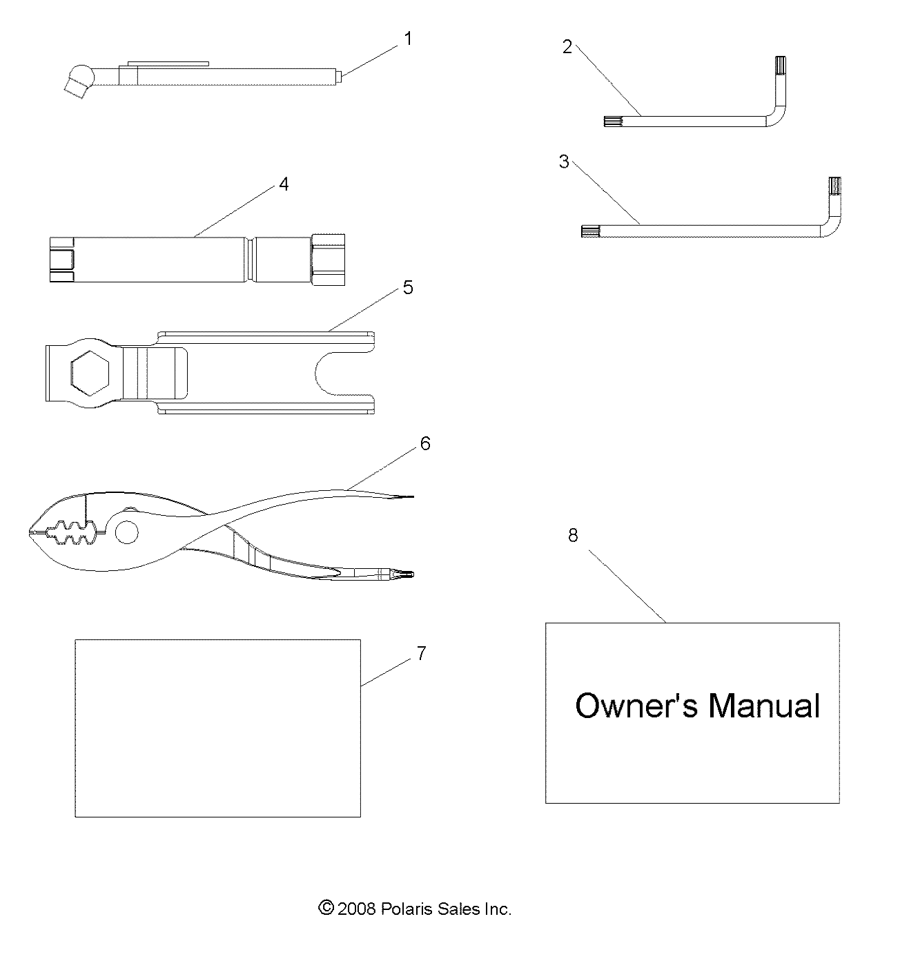 REFERENCES KIT OUTILS ET MANUEL DE LUTILISATEUR POUR RZR S 800 EFI 2010