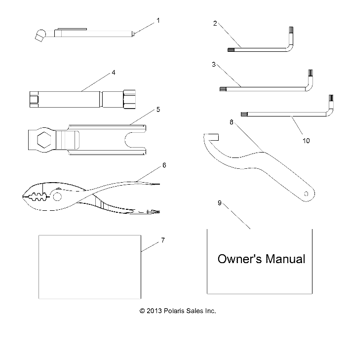 REFERENCES MANUEL DE LUTILISATEUR ET KIT OUTILS POUR RZR 900 60 INCH EPS 2015