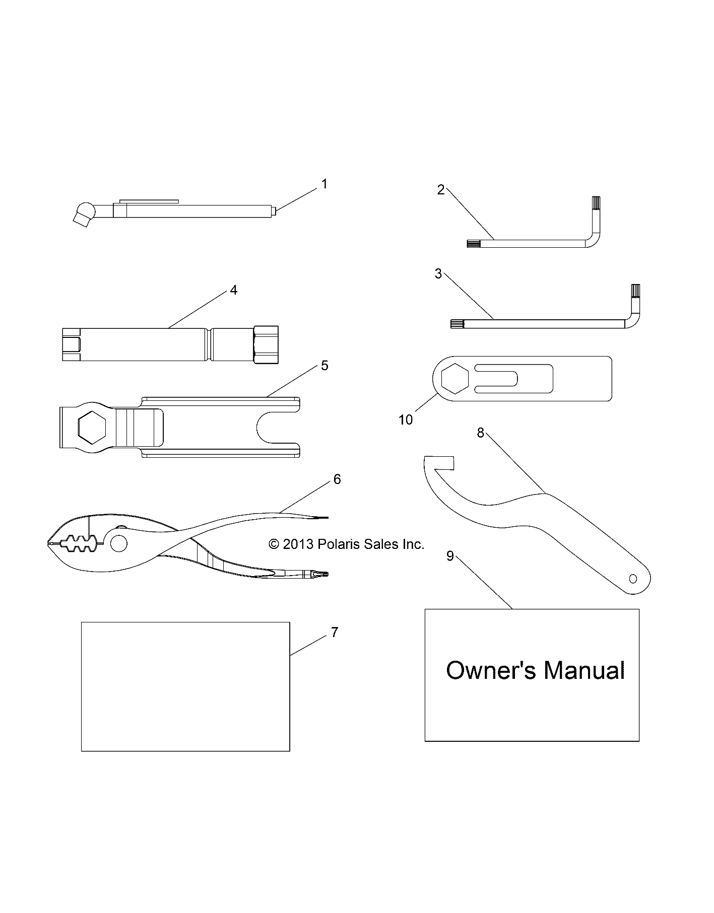 REFERENCES KIT OUTILS ET MANUEL DE LUTILISATEUR POUR RZR 570 2019