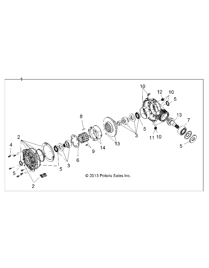 TRANSMISSION BOITE AVANT POUR RZR XP 1000 2014