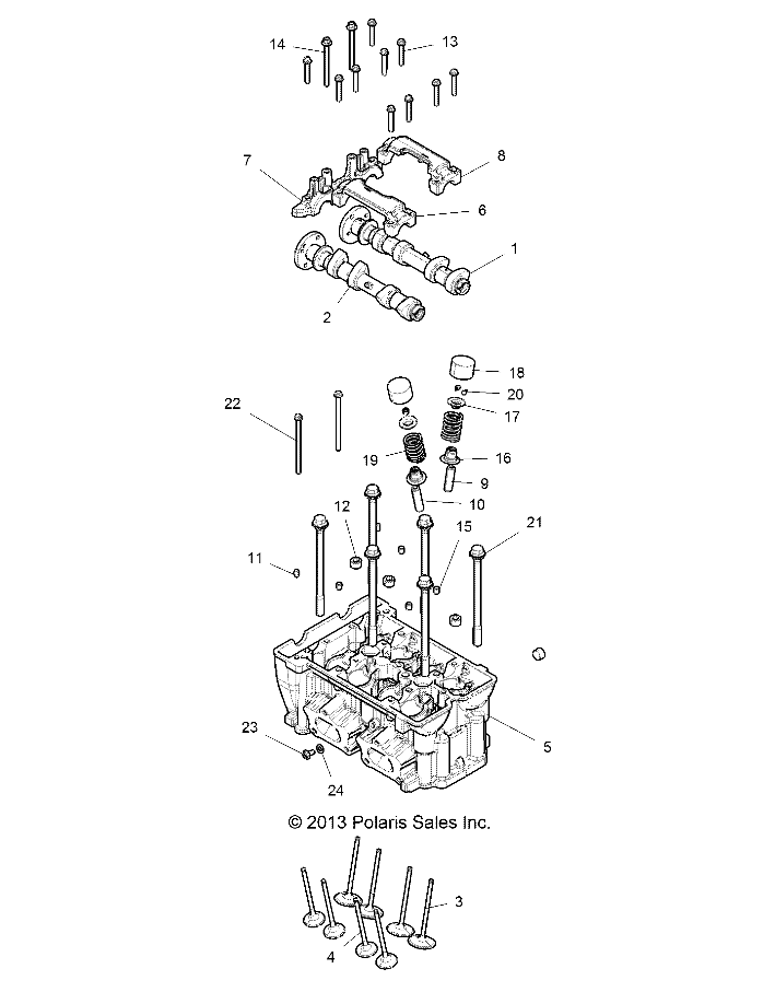 MOTEUR TETE DE CYLINDRE ET SOUPAPES POUR RZR 1000 60 INCH ALL OPTIONS 2016