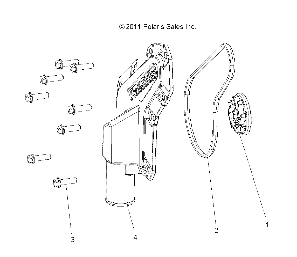 MOTEUR ROUE DE POMPE A EAU ET COUVERCLE POUR RZR 570 EU 2018