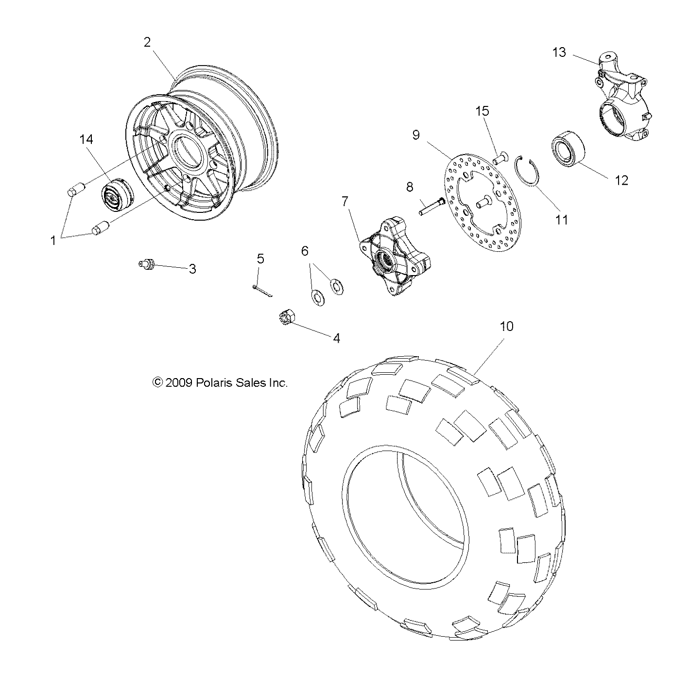 ROUES ROUES AVANT POUR RZR 4 800 EFI 2010
