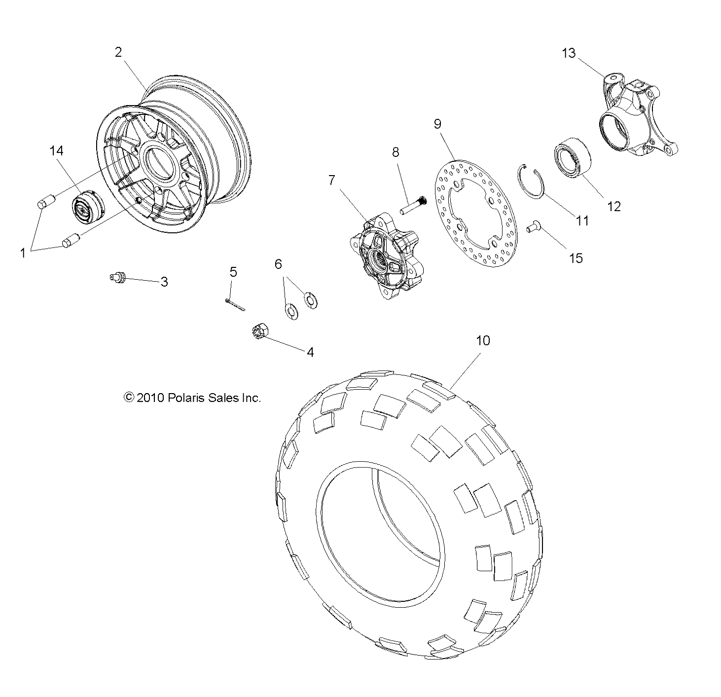 ROUES ROUES AVANT POUR RZR XP 900 EFI 2012
