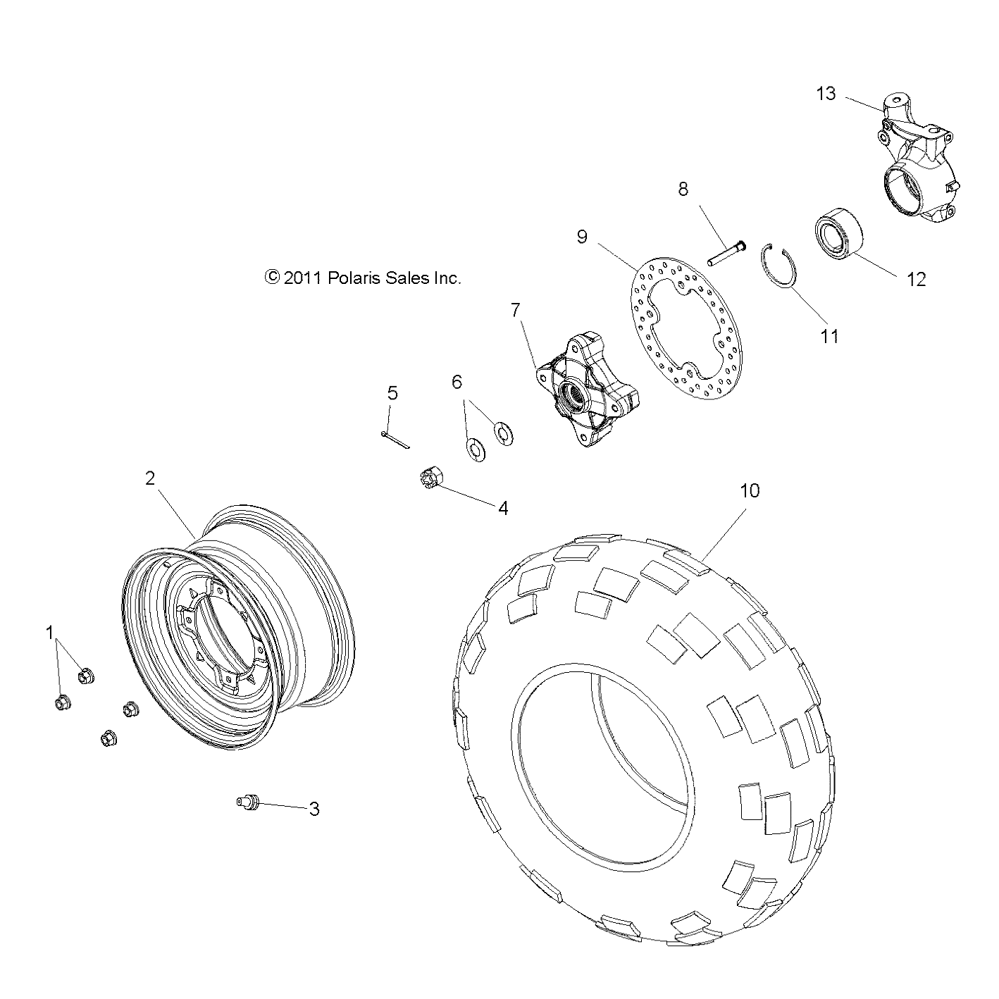 ROUES ROUES AVANT POUR RZR 570 EFI 2012