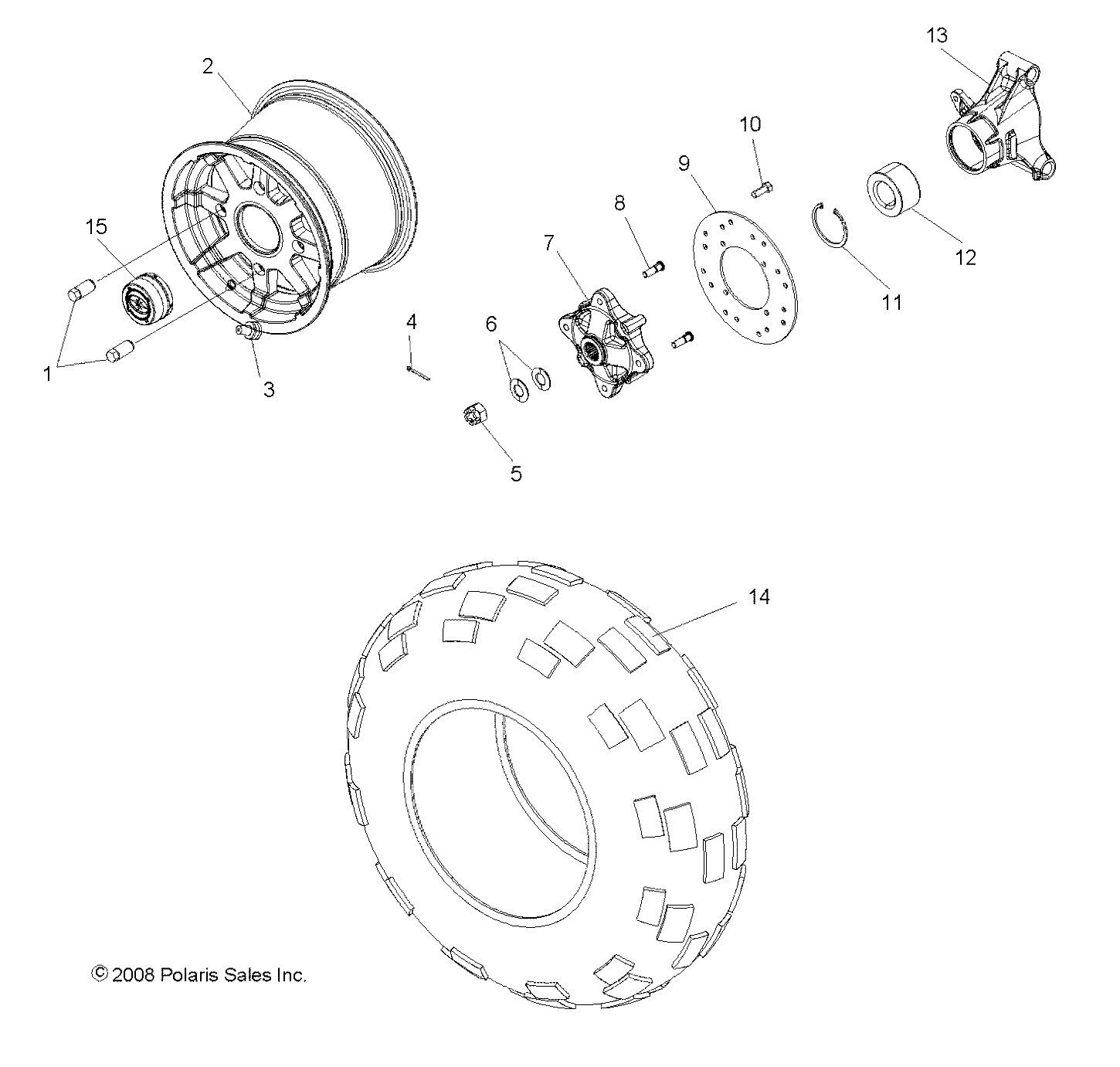 ROUES ROUES ARRIERE POUR RZR S 800 EFI 2011