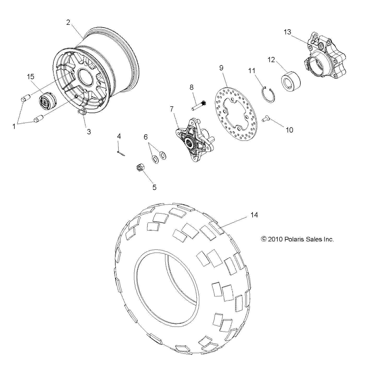 ROUES ROUES ARRIERE POUR RZR XP 900 EFI 2012