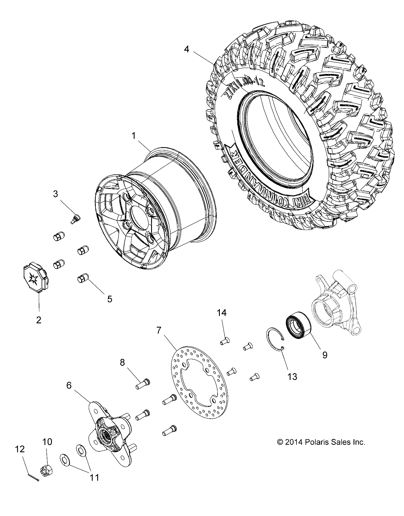 ROUES ROUES ARRIERE POUR RZR 900 60 INCH ALL OPTIONS 2015