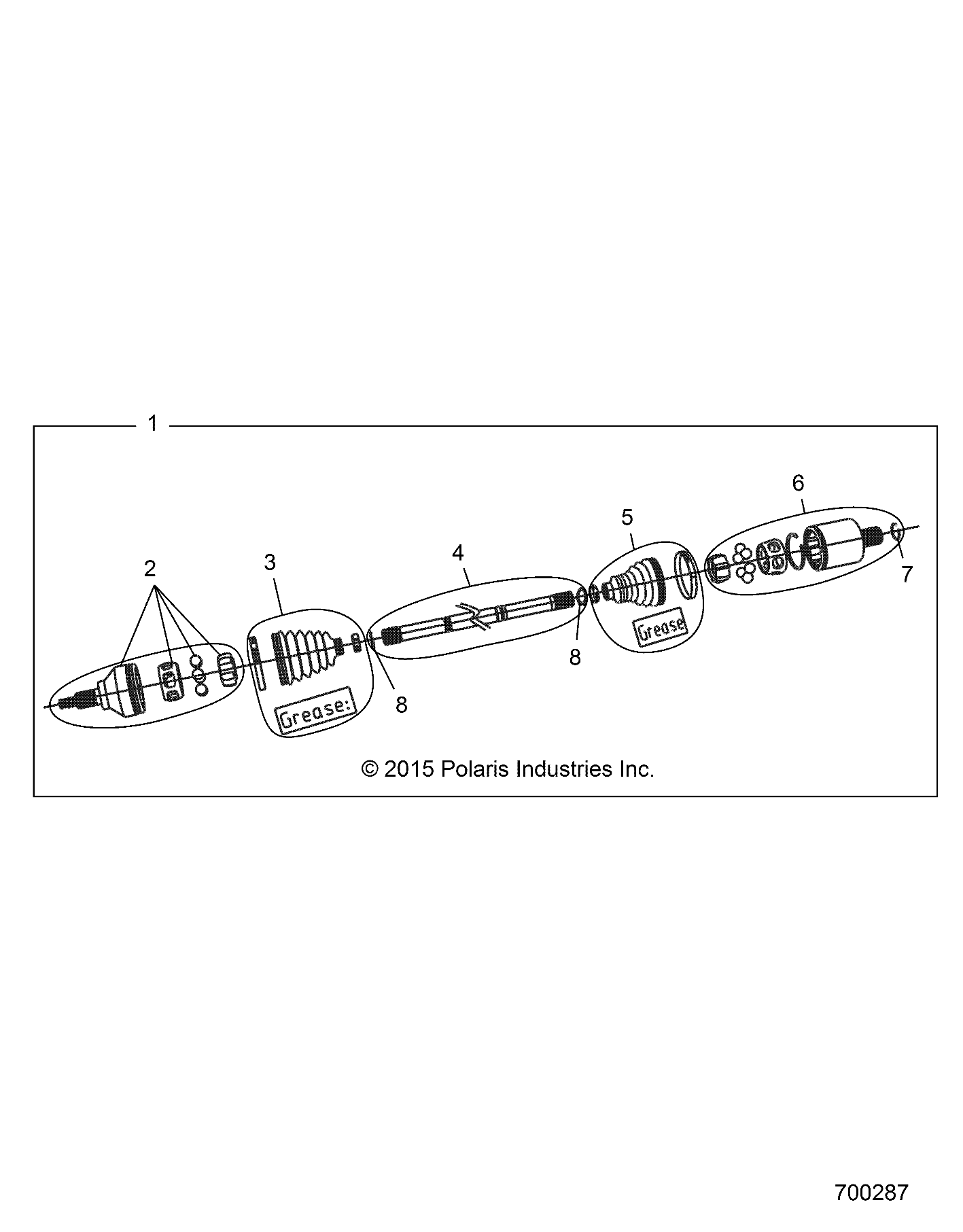 TRANSMISSION DEMI ARBRE AVANT POUR RZR XP 4 1000 2017