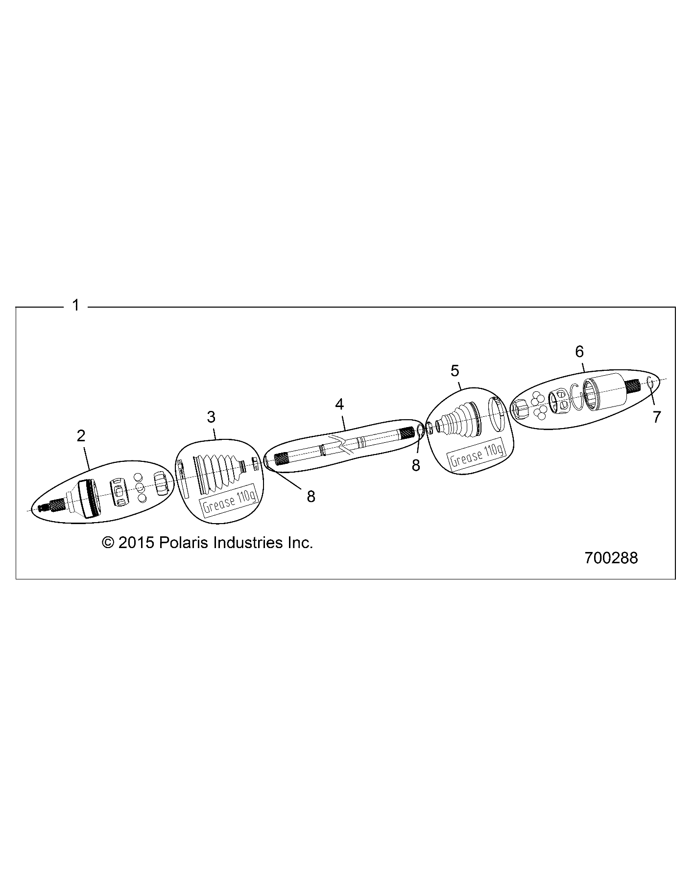 TRANSMISSION DEMI ARBRE ARRIERE POUR RZR XP 4 1000 ULTIMATE 2024