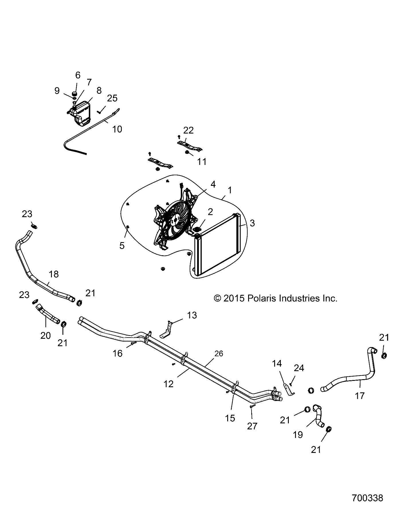 MOTEUR SYSTEME DE REFROIDISSEMENT POUR RZR 4 900 2016