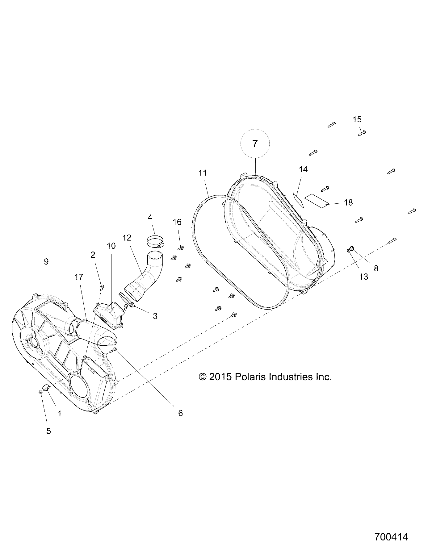 TRANSMISSION CARTER DEMBRAYAGE POUR RANGER 570 2016