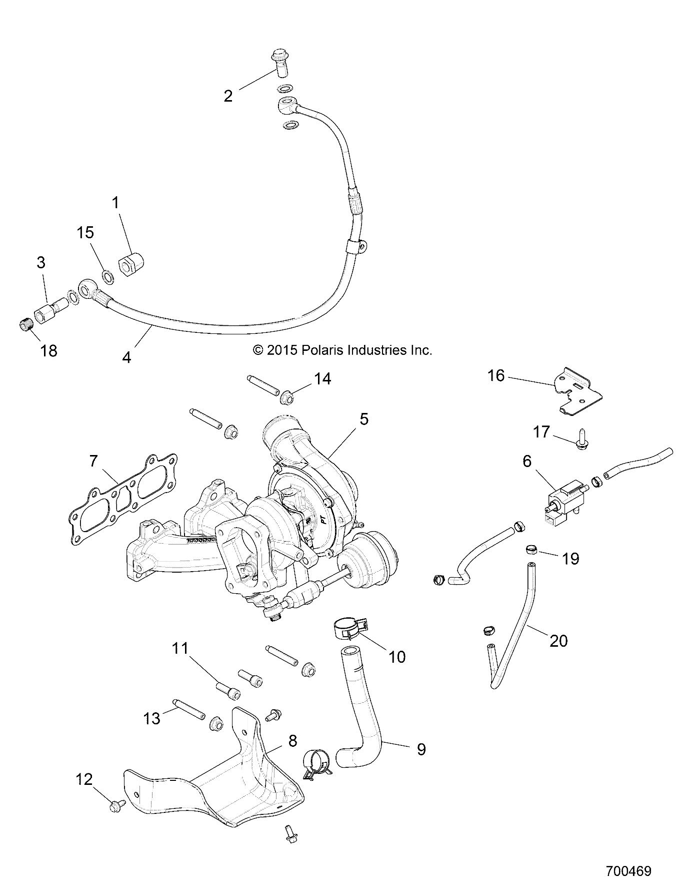 MOTEUR MONTAGE TURBOCOMPRESSEUR POUR RZR XP TURBO MD 2016