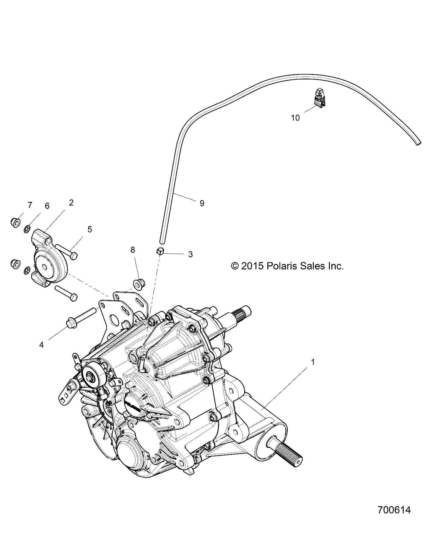 TRANSMISSION MONTAGE BOITE PRINCIPALE POUR RZR 900 60 INCH ALL OPTIONS 2018
