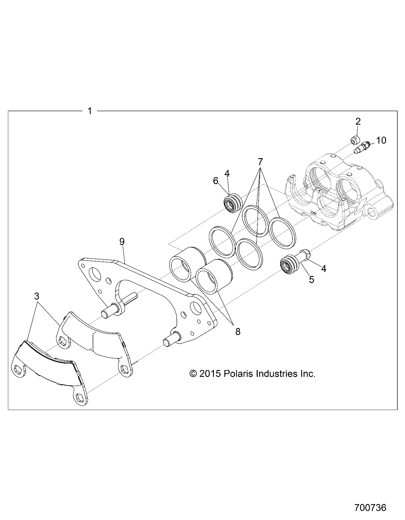FREINS ETRIER AVANT POUR RANGER 570 CREW FULL SIZE 2023