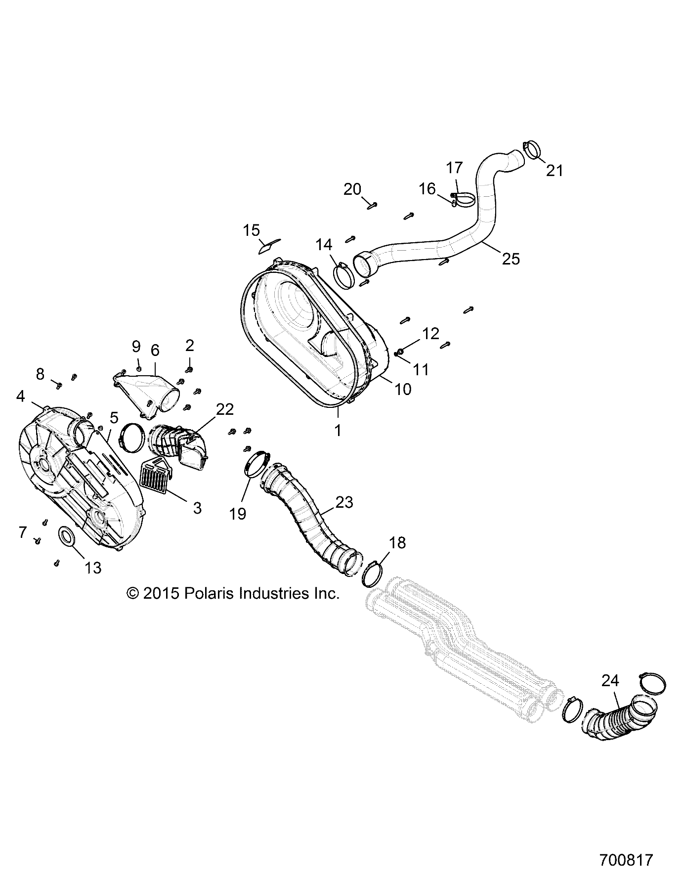 TRANSMISSION CARTER DEMBRAYAGE POUR GENERAL 1000 EPS 2016
