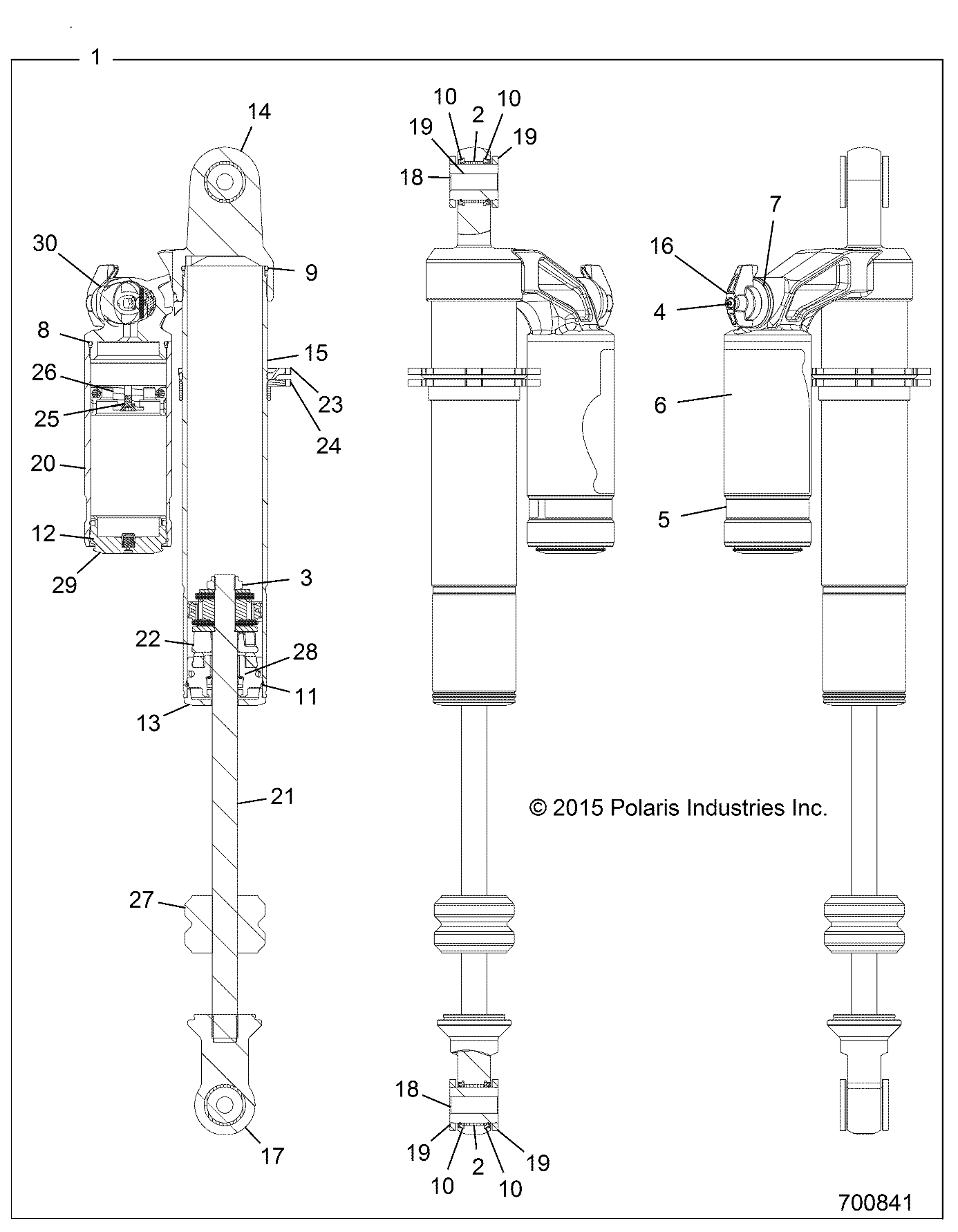 SUSPENSION REAR SHOCK INTERNALS POUR GENERAL 1000 DELUXE EPS EU 2022