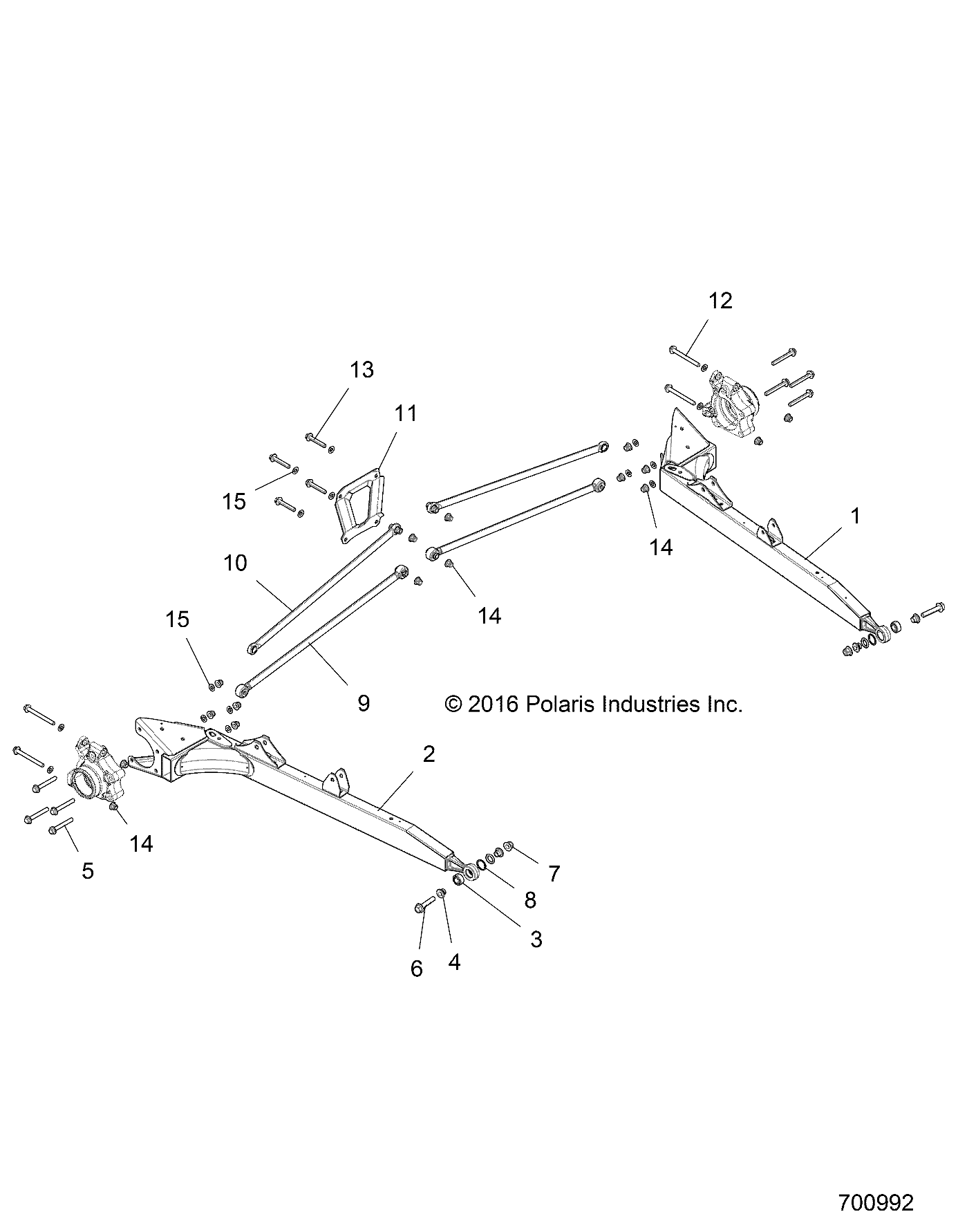 SUSPENSION BRAS DE CONTROLE ARRIERE POUR RZR XP TURBO 2016