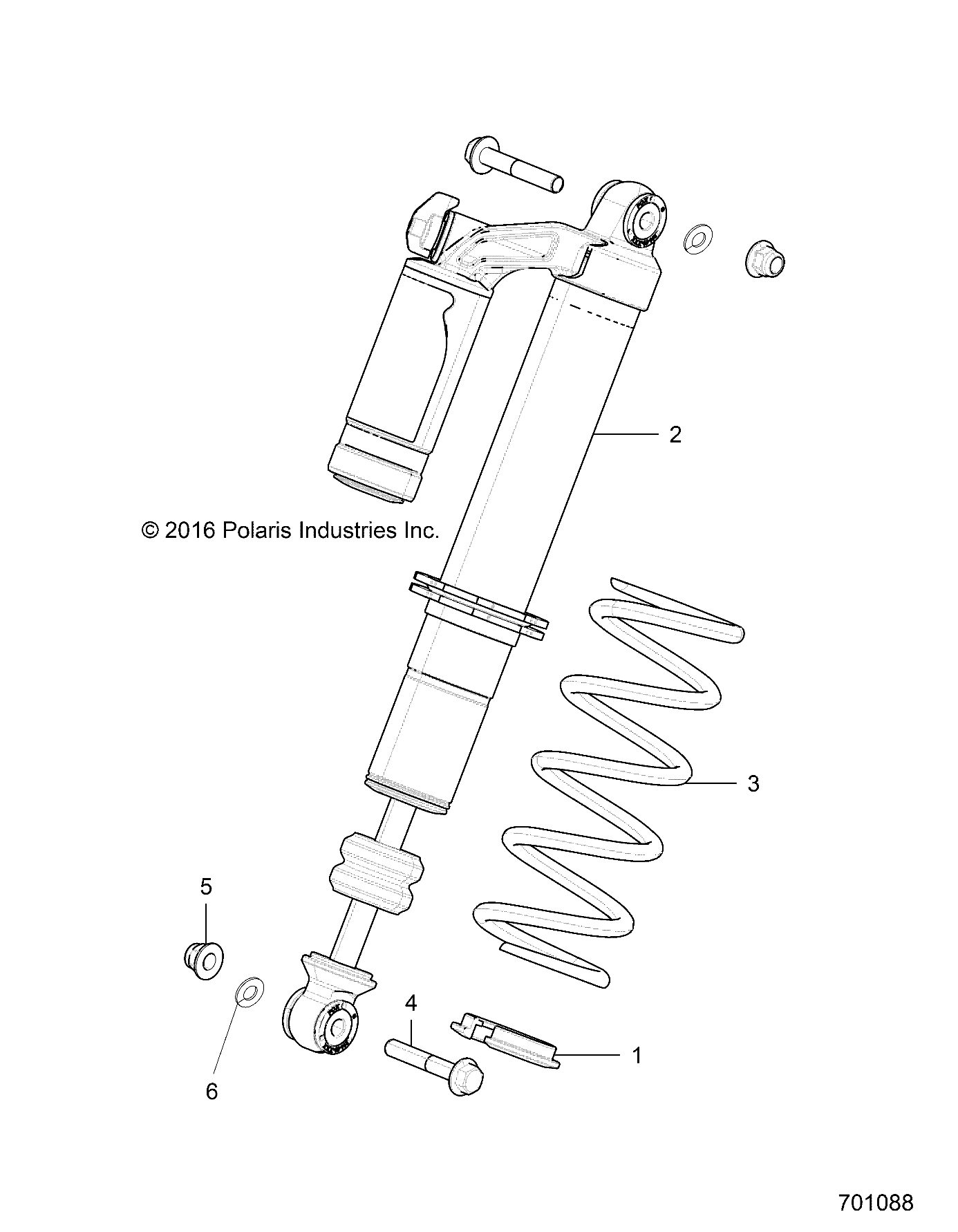 SUSPENSION FRONT SHOCK MOUNTING POUR GENERAL 4 1000 EPS EU 2020