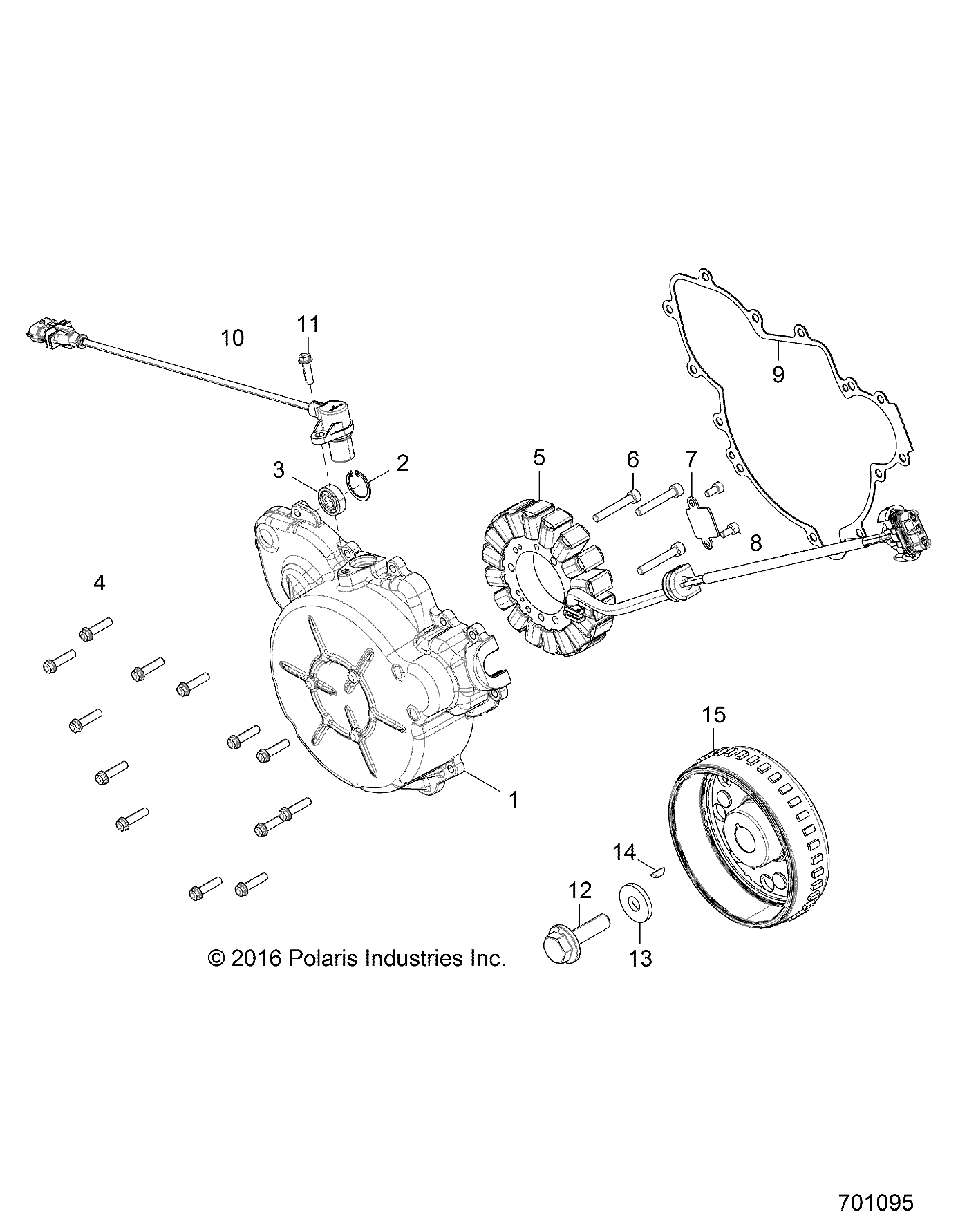 MOTEUR STATOR ET CARTER POUR RZR 900 50 INCH EUTRACTOR 2018