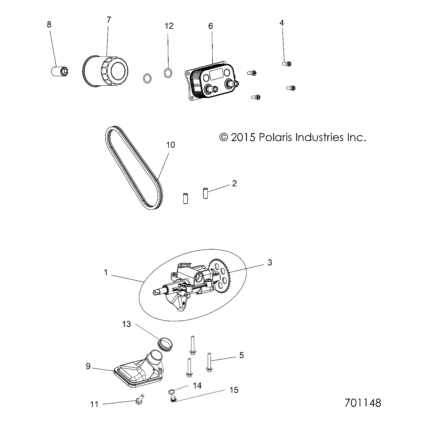 MOTEUR POMPE A HUILE ET REFROIDISSEUR DHUILE POUR RZR 1000S4 2019