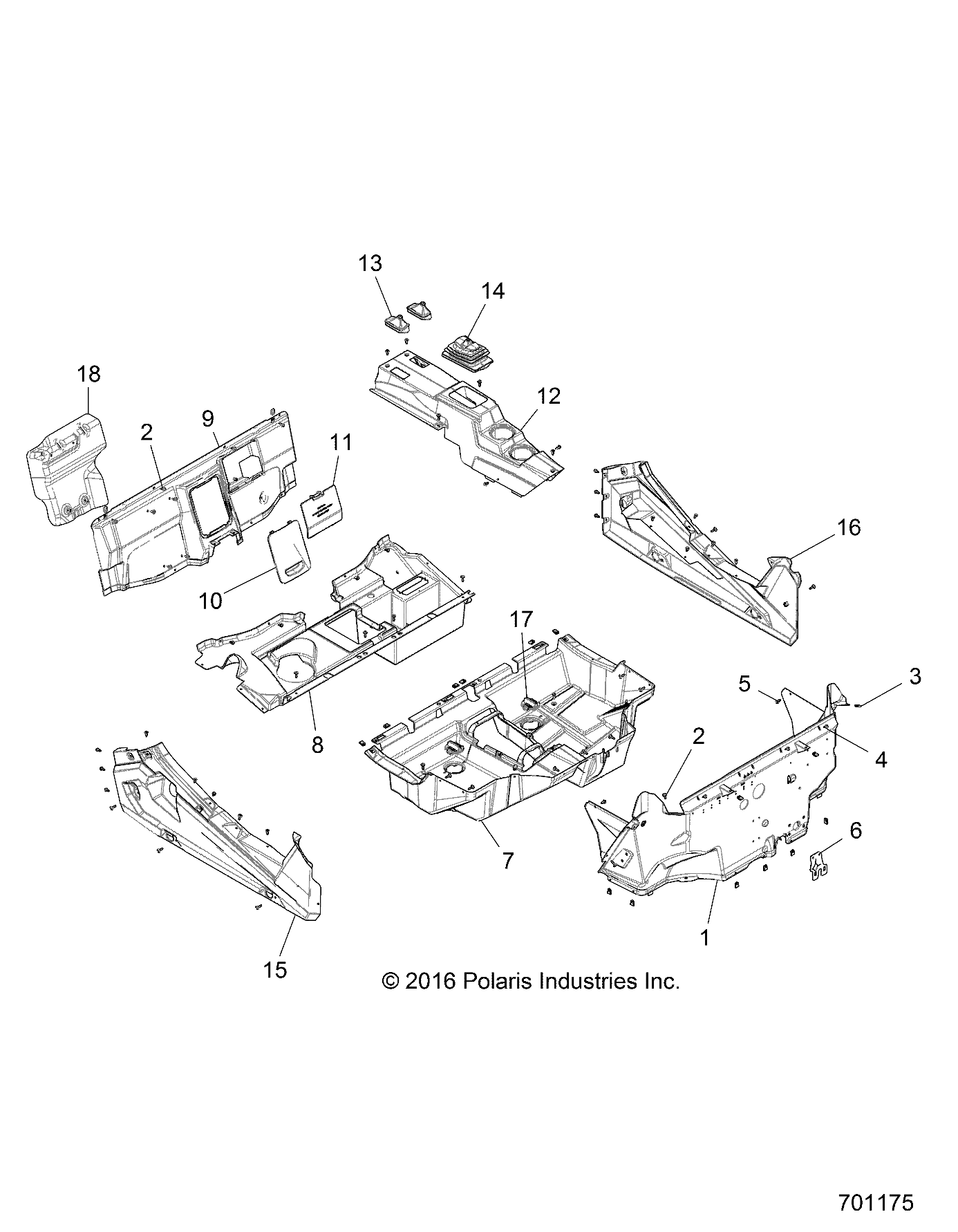 CARROSSERIE SOL ET PARES PIERRES POUR RZR XP 1000 2017