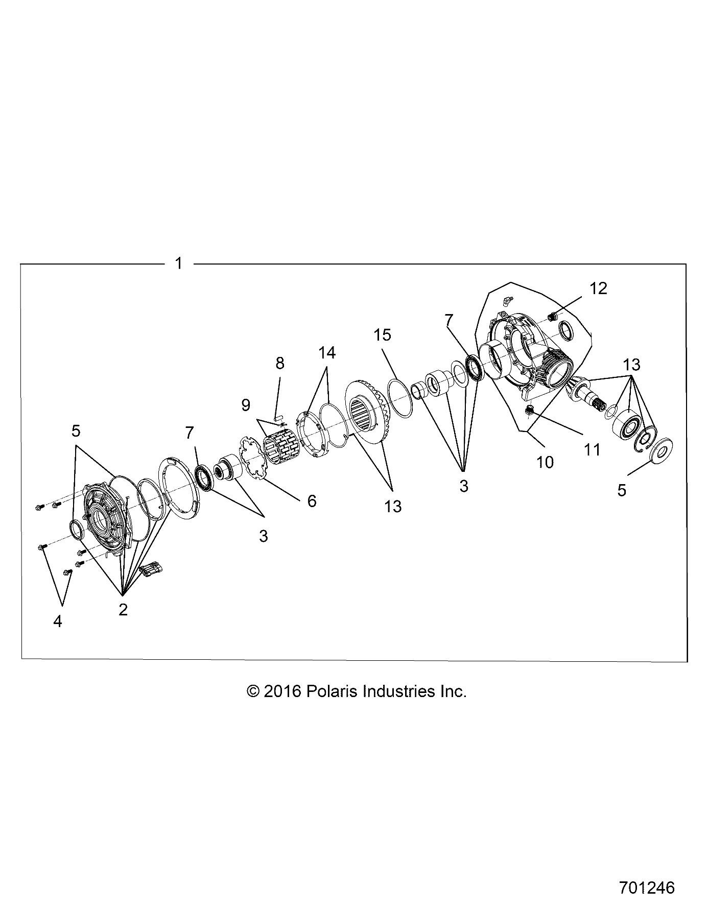 DRIVE TRAIN FRONT GEARCASE TO 2152020 POUR GENERAL 1000 DLX ABS EPS EU TR ZUG 2020