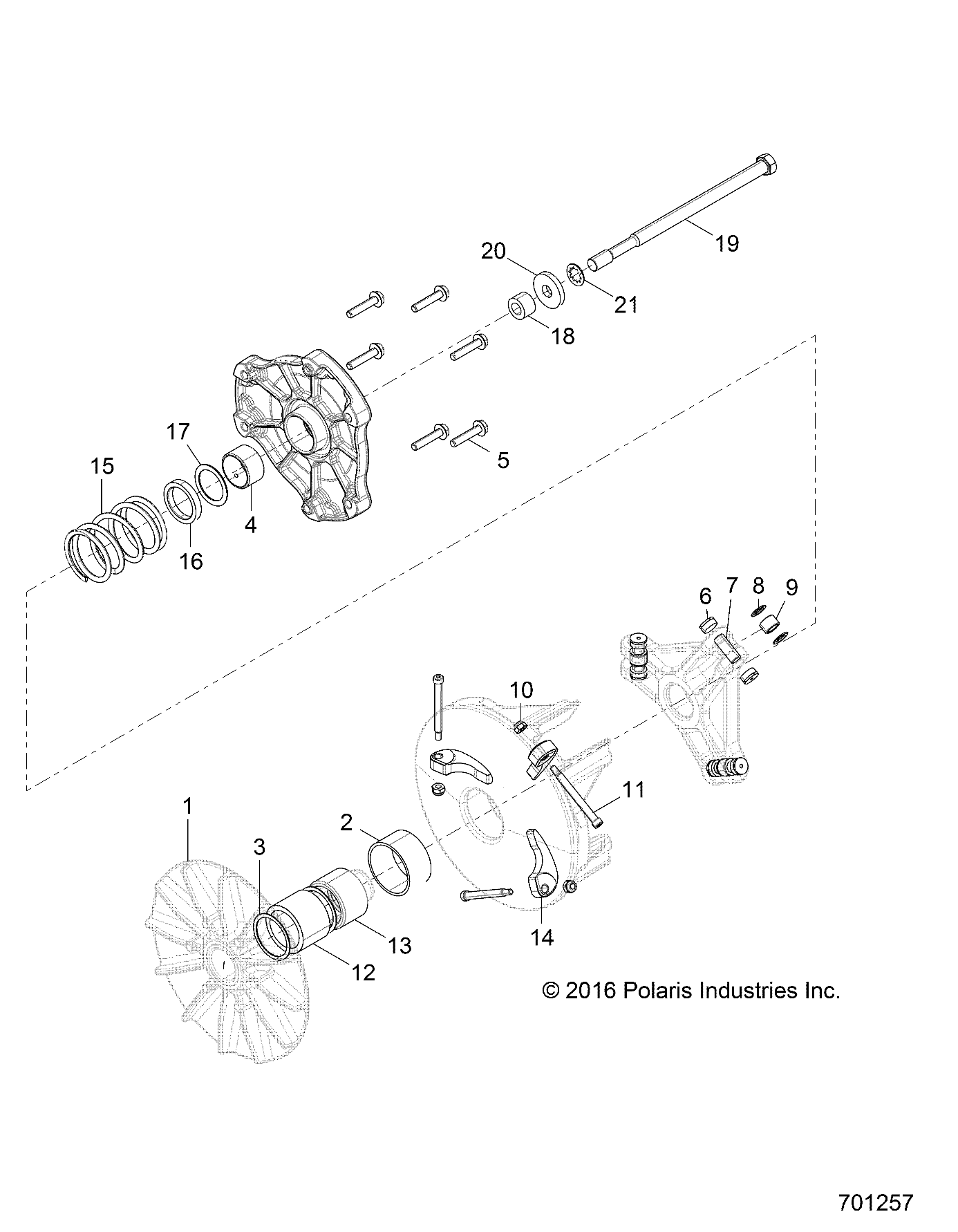 TRANSMISSION EMBRAYAGE PRIMAIRE POUR RZR 570 2019