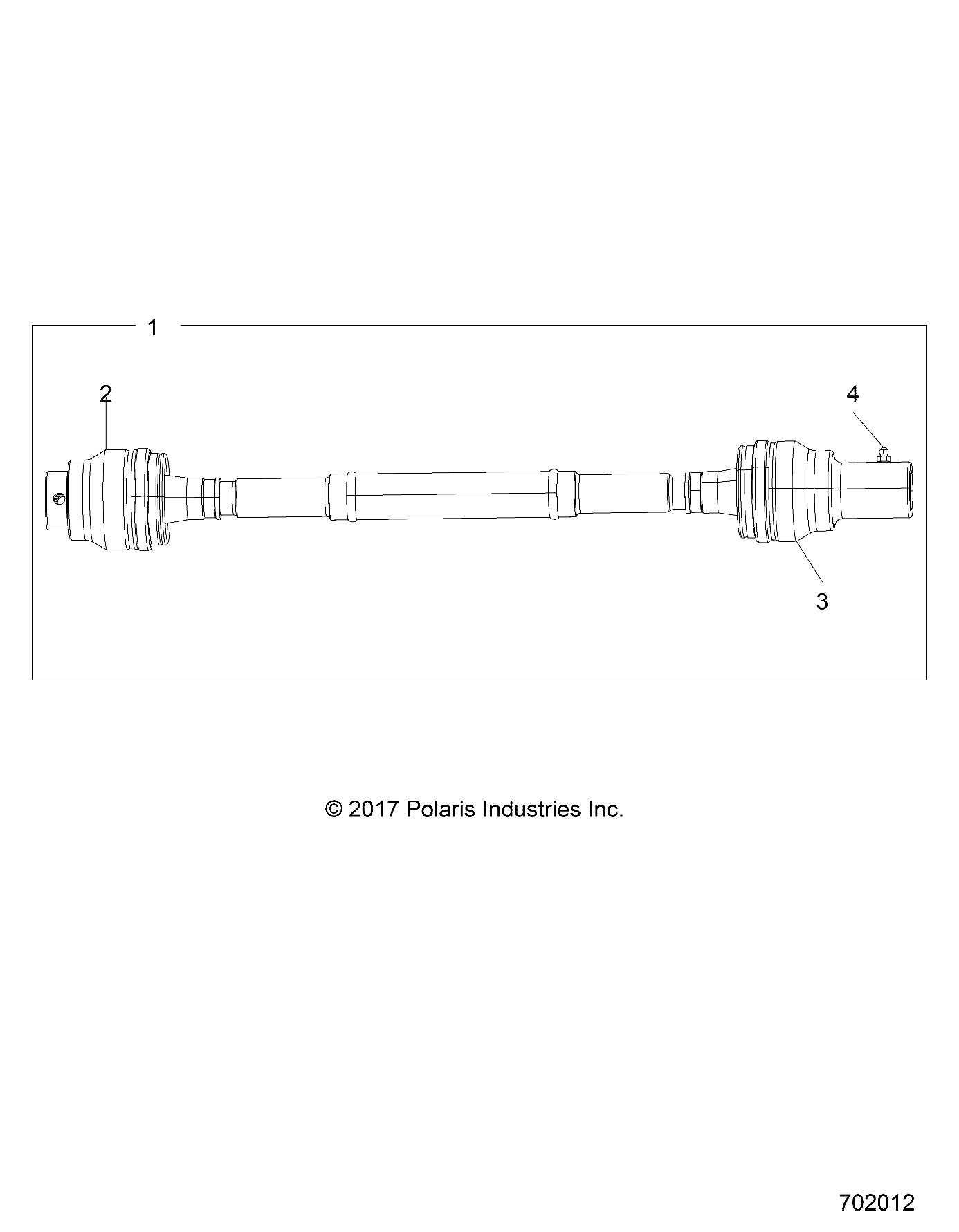 TRANSMISSION ARBRE PROPULSION ARRIERE POUR GENERAL 1000 4 MD 2018
