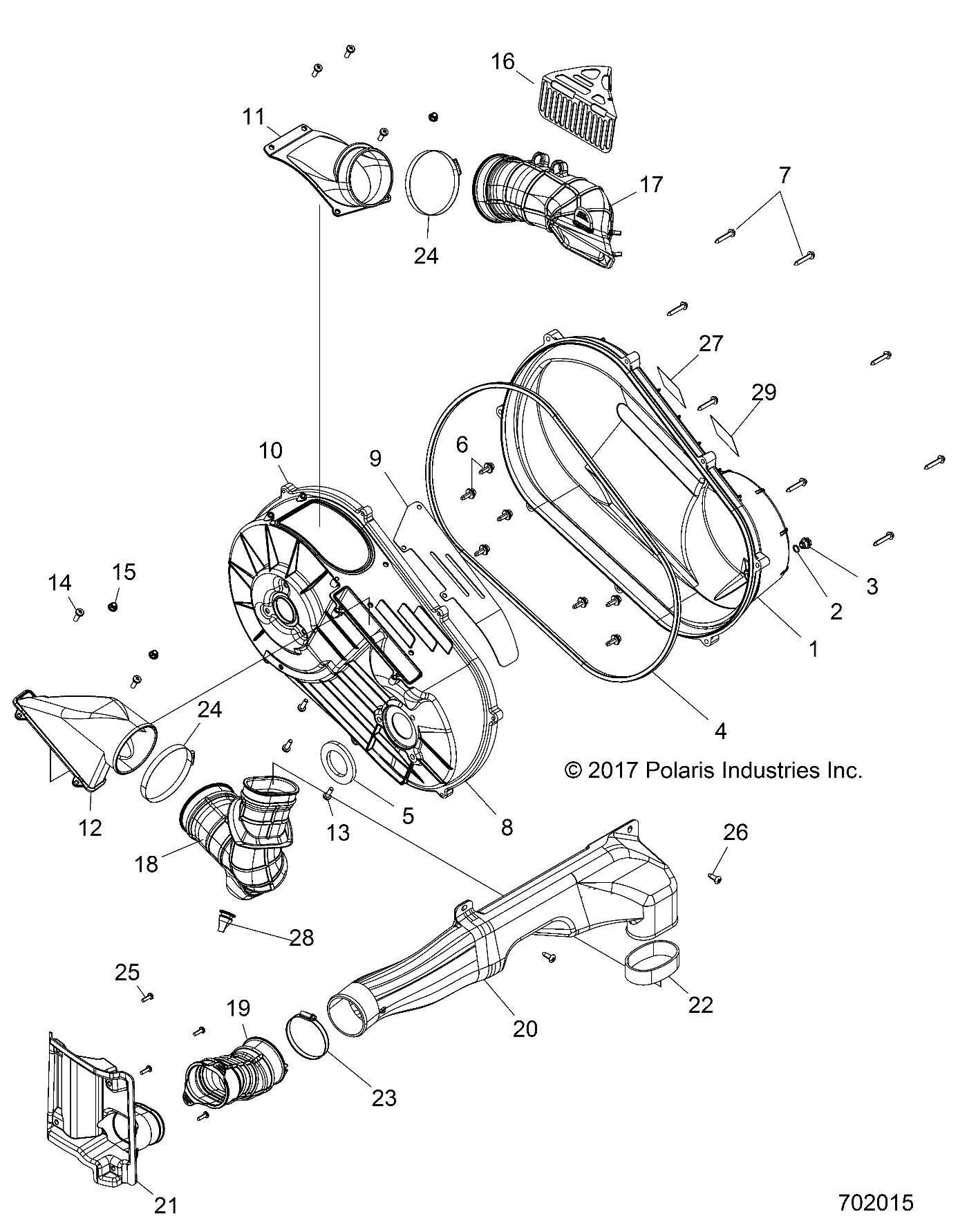 TRANSMISSION CARTER DEMBRAYAGE POUR RANGER CREW XP1000 EPS MD 2018