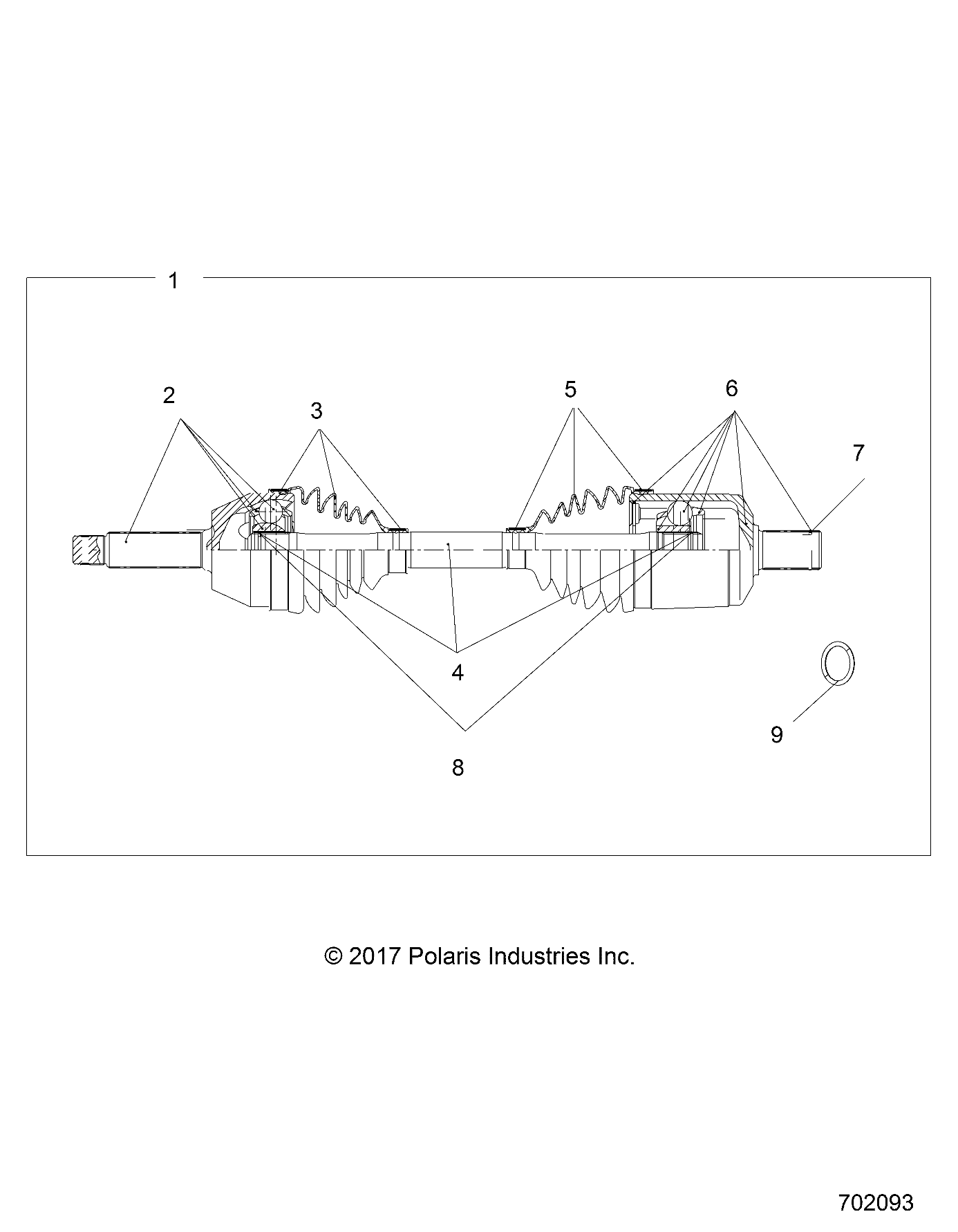 TRANSMISSION ARBRE DENTRAINEMENT AVANT POUR RANGER 570 CREW NSTR 2023