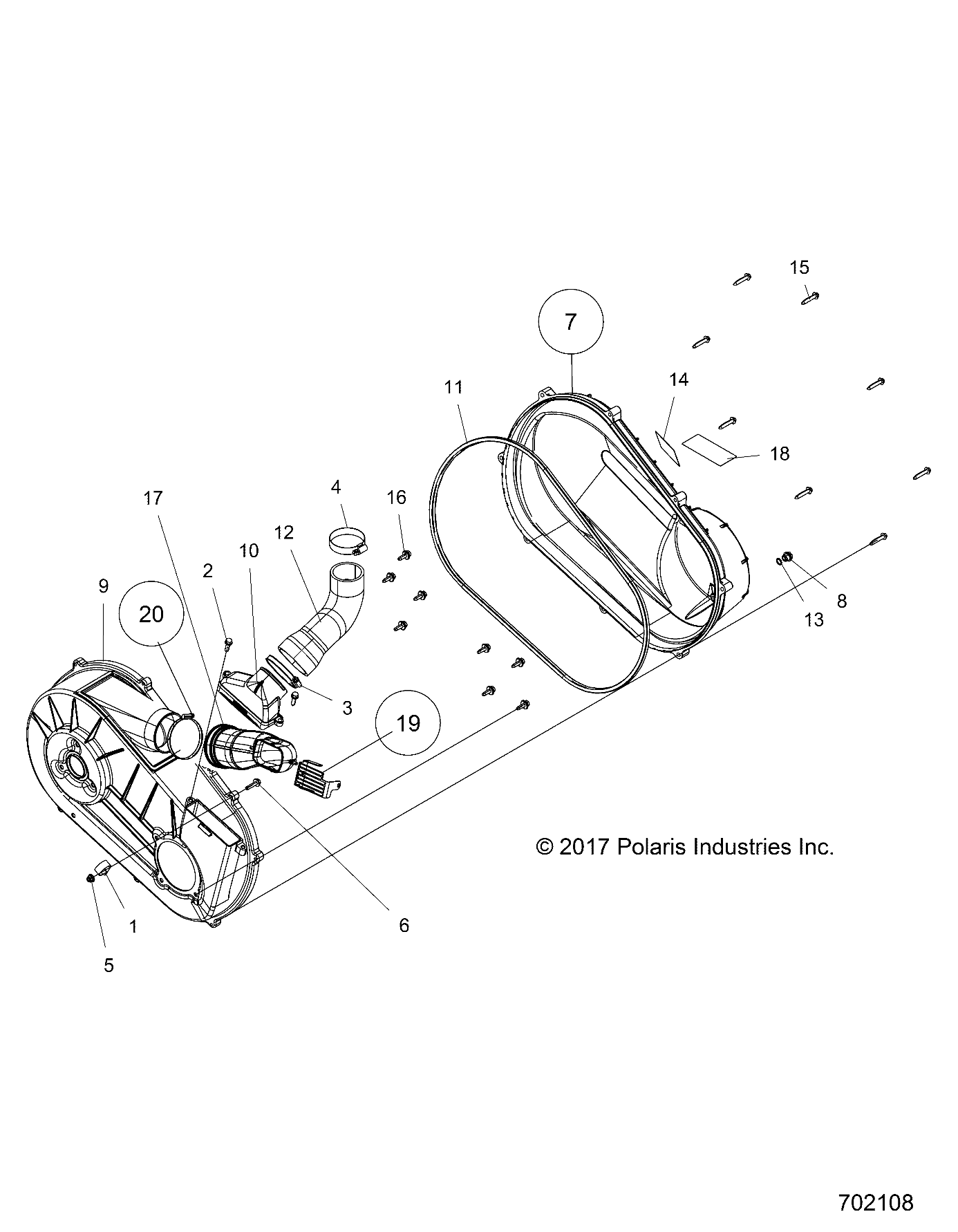 TRANSMISSION CARTER DEMBRAYAGE POUR RANGER 570 FULL SIZE 2018