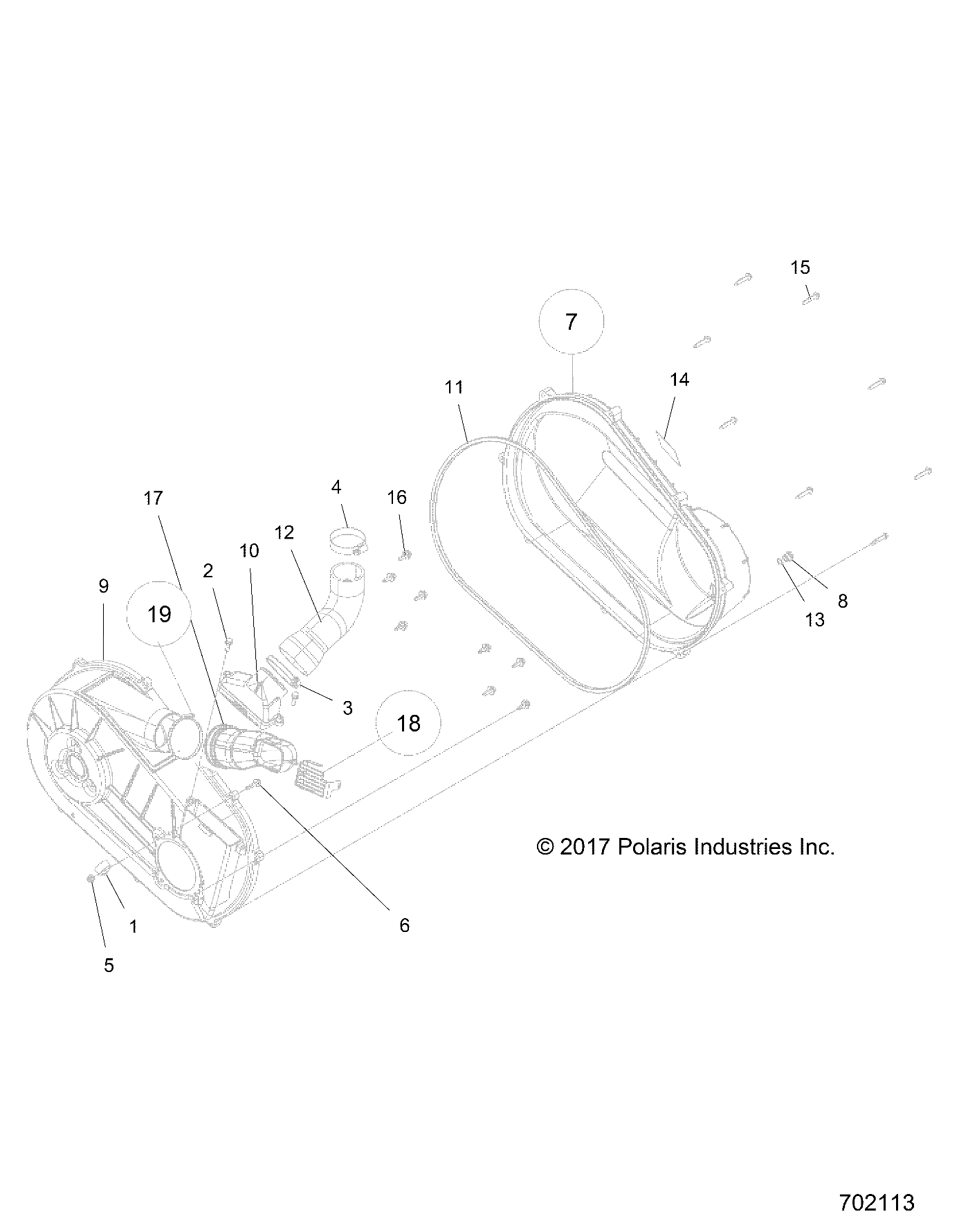 TRANSMISSION CARTER DEMBRAYAGE POUR RANGER CREW 570 EPS MD 2018