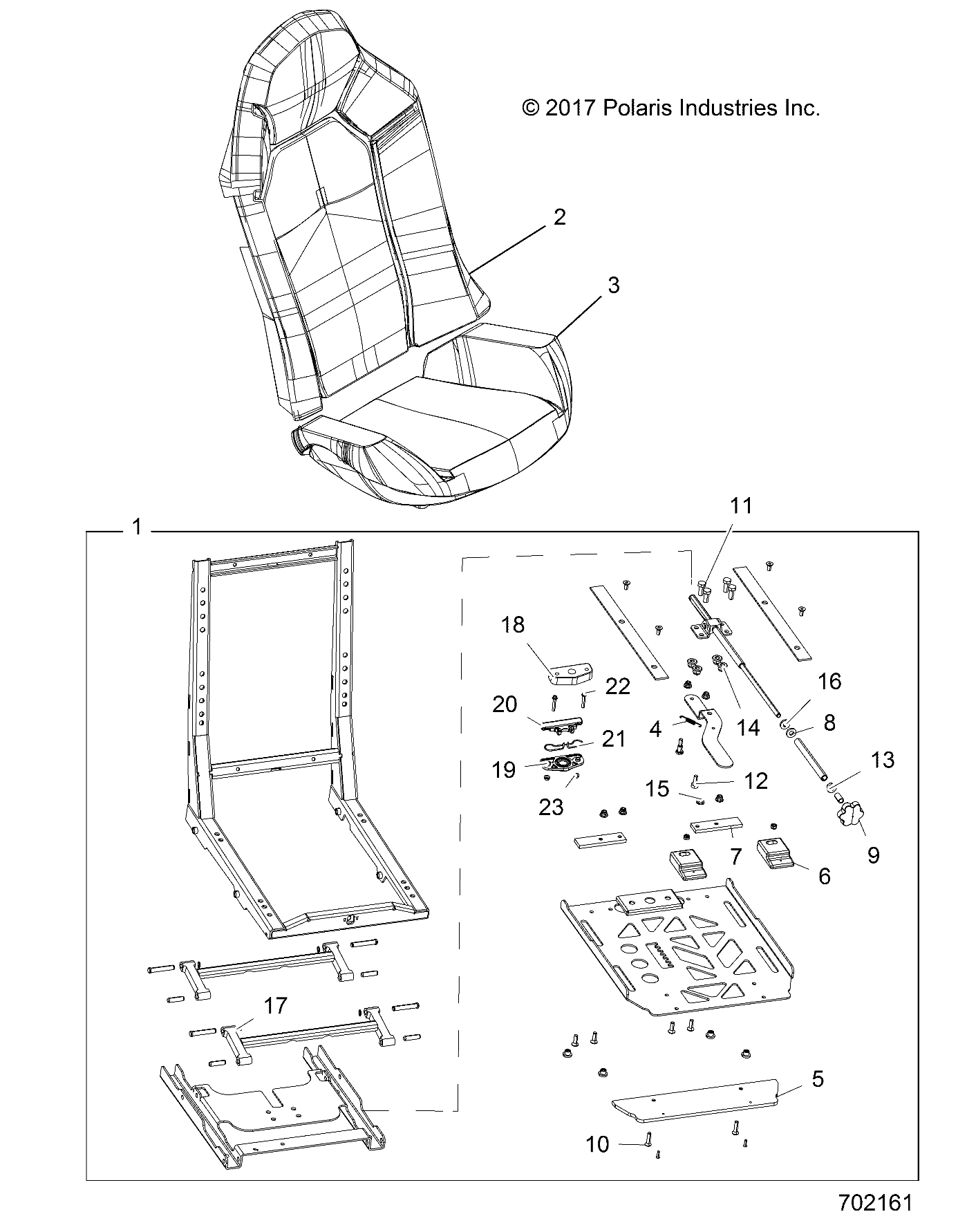 CARROSSERIE ASSEMBLAGE SIEGE POUR GENERAL 1000 DELUXE EPS EU 2022