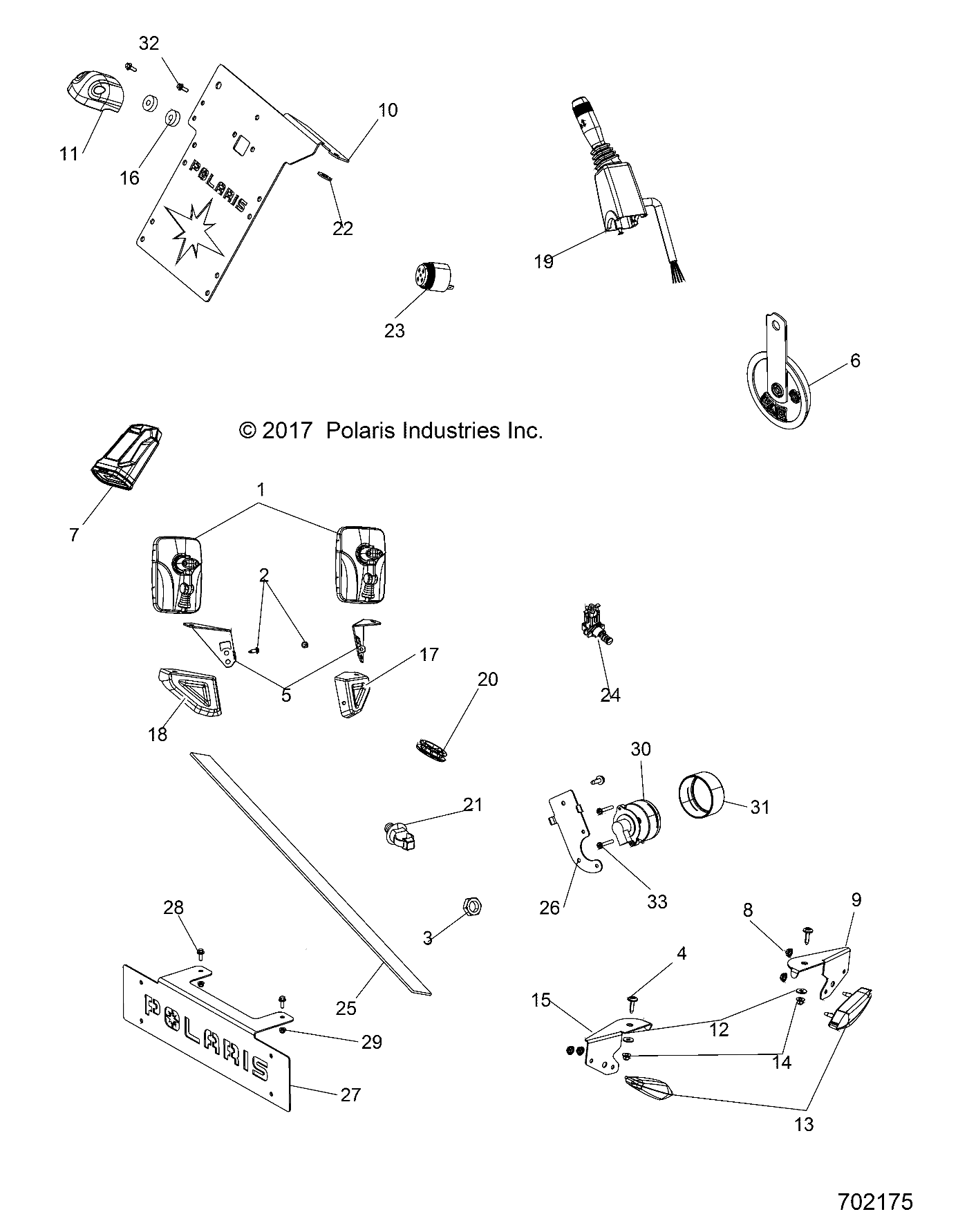 ELECTRIQUE COMPOSANTS PLAQUE DIMMATRICULATION ET RETROVISEURS POUR GENERAL 1000 EPS EU TR ZUG MD 2019