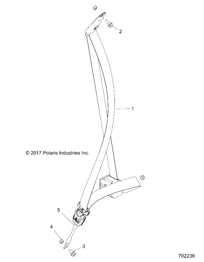 CARROSSERIE MONTAGE CEINTURE DE SECURITE POUR RZR RS1 2019