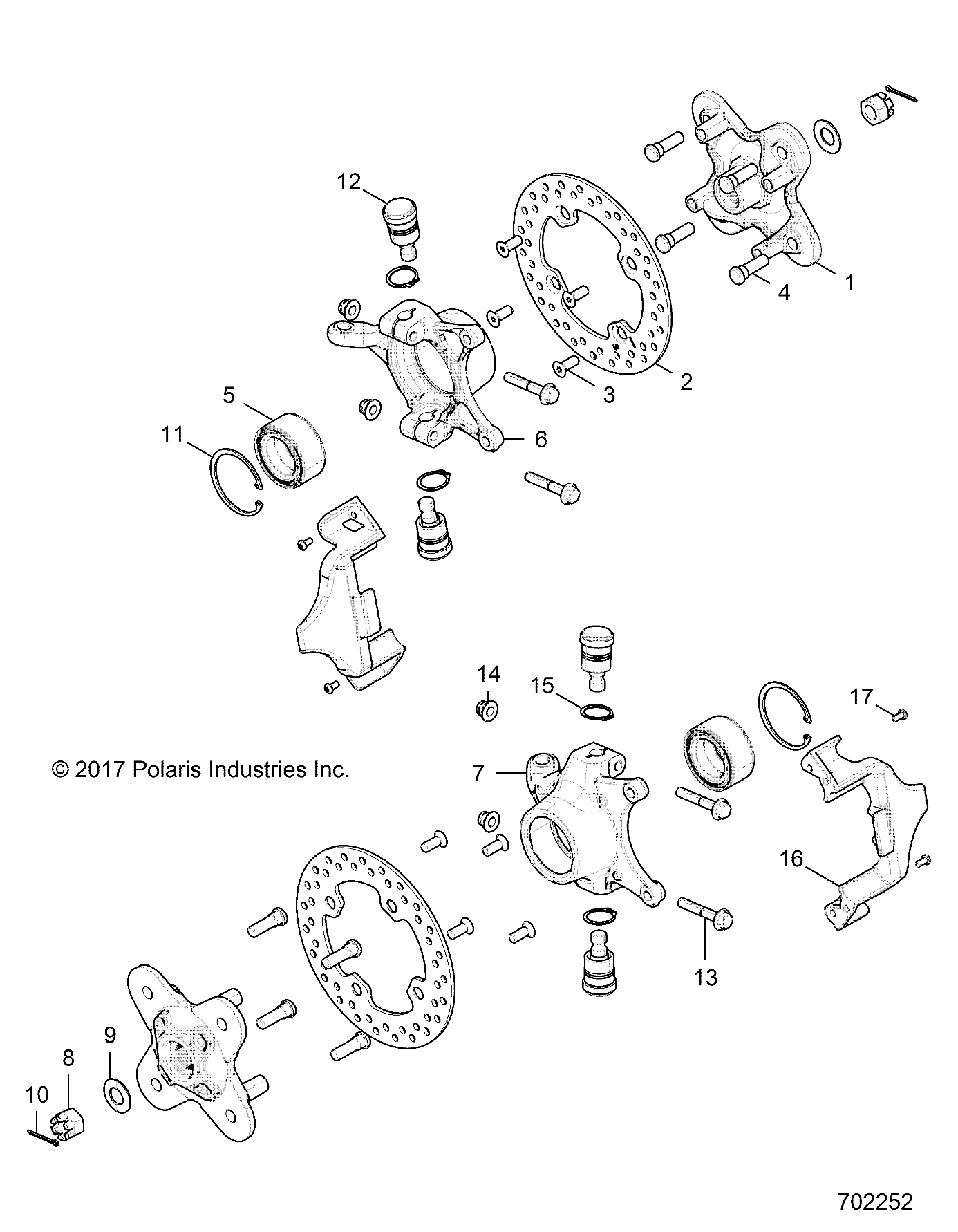 SUSPENSION MOYEU AVANT POUR GENERAL 1000 4 EPS RC 2019