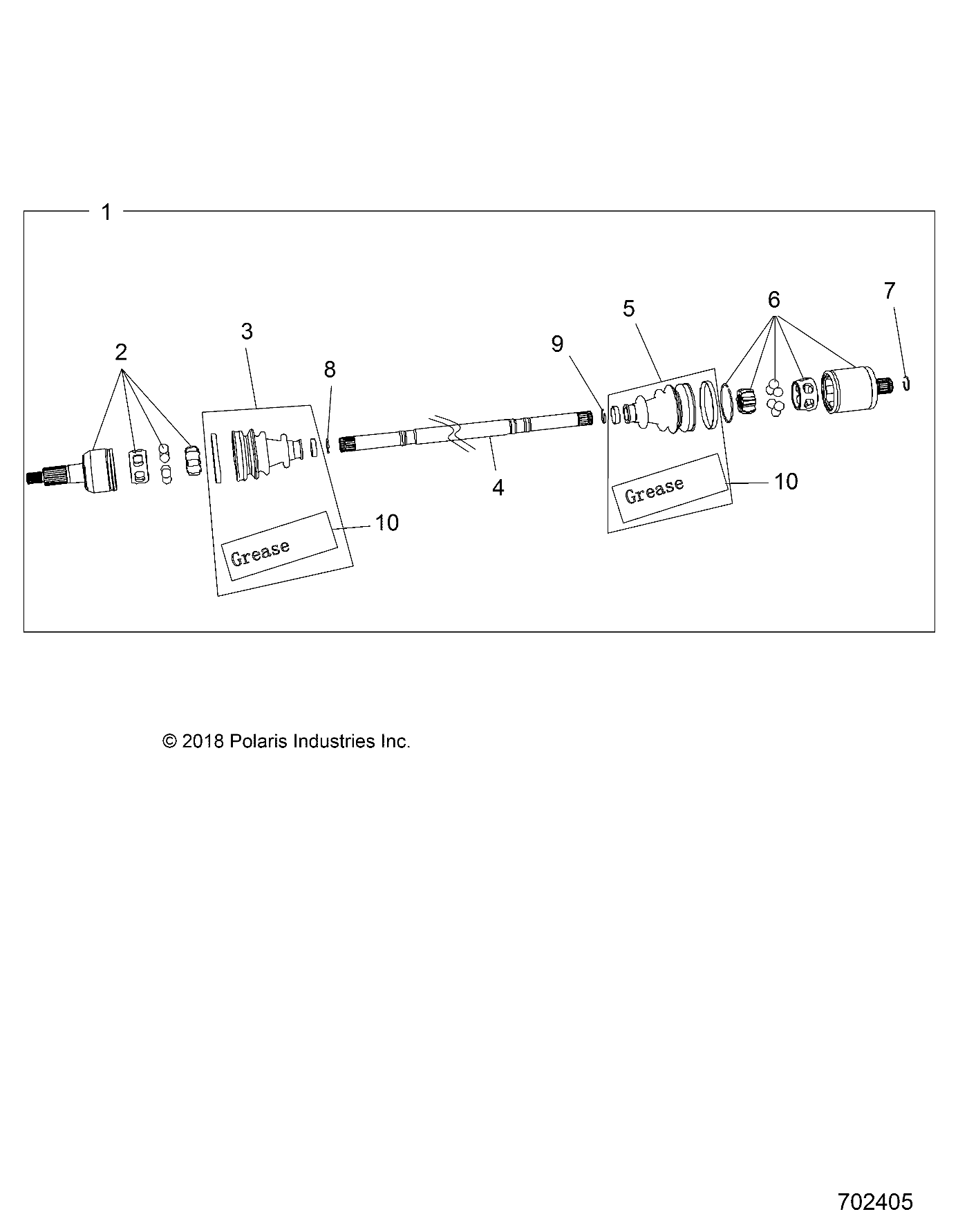 TRANSMISSION DEMI ARBRE ARRIERE POUR RANGER CREW XP 1000 WATERFOWL EVAP 2022