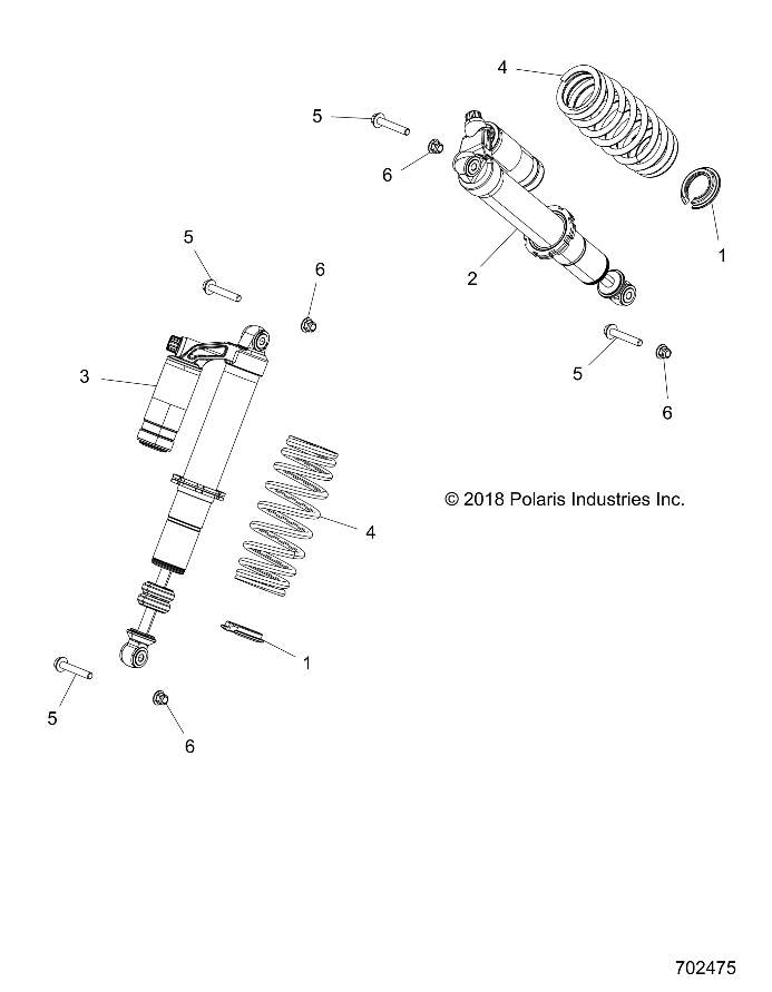 SUSPENSION REAR SHOCK MOUNTING POUR RZR 1000 60 INCH PS 2019