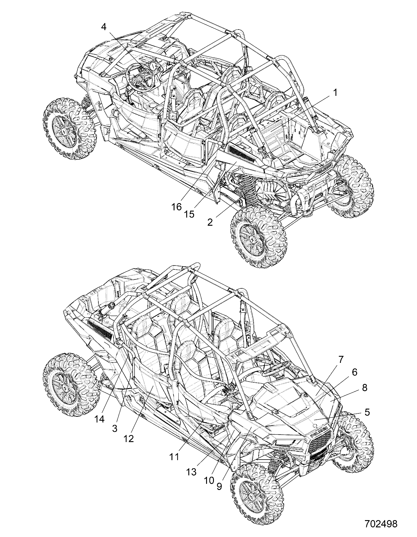 CARROSSERIE AUTOCOLLANTS POUR RZR XP4 1000 2019