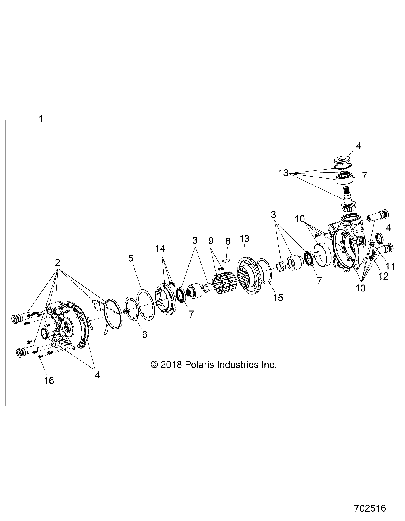 DRIVE TRAIN FRONT GEARCASE TO 8152019 POUR RZR TURBO S VELOCITY 2020